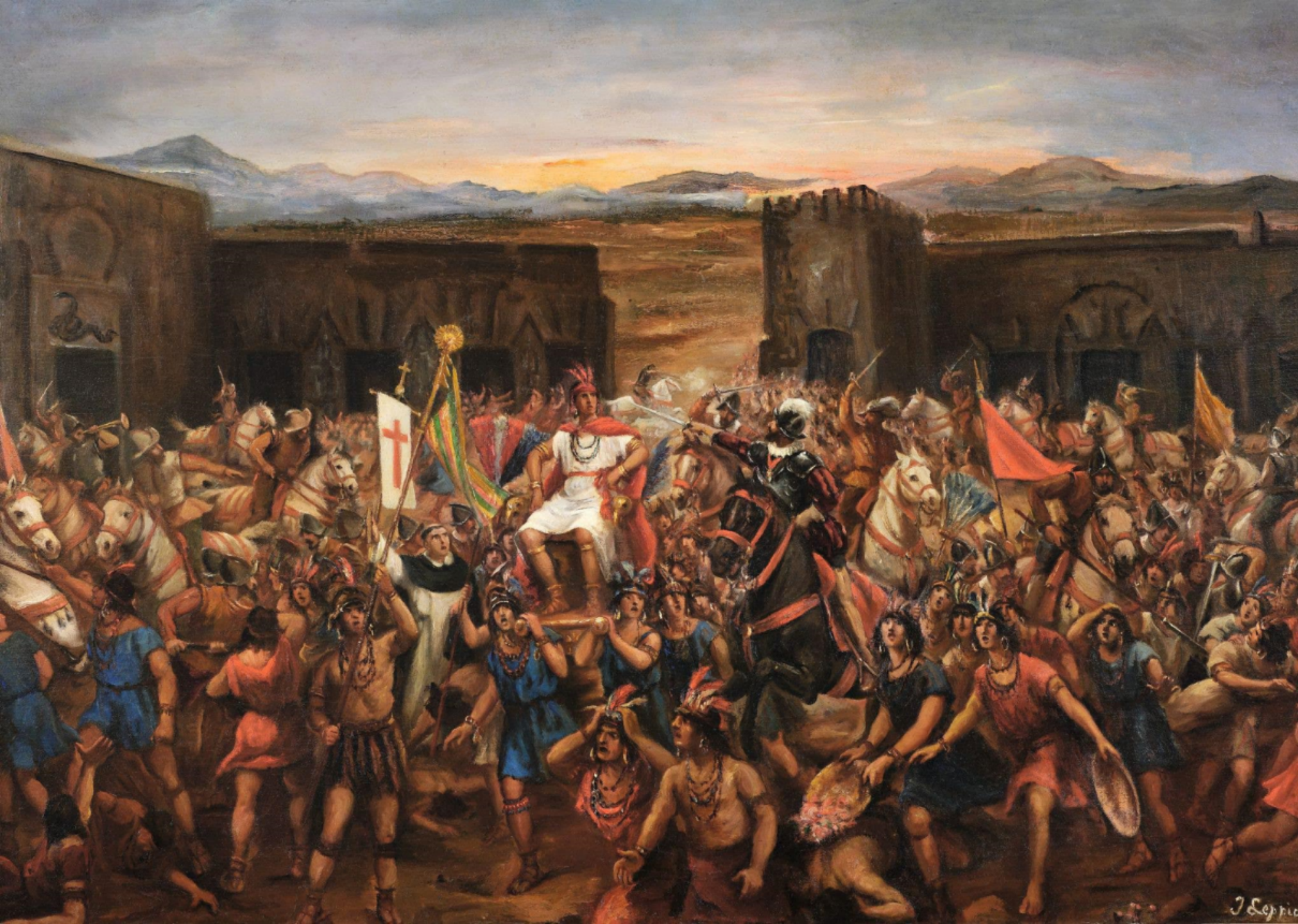 Capture of Atahualpa by Juan Lepiani 图源：维基百科